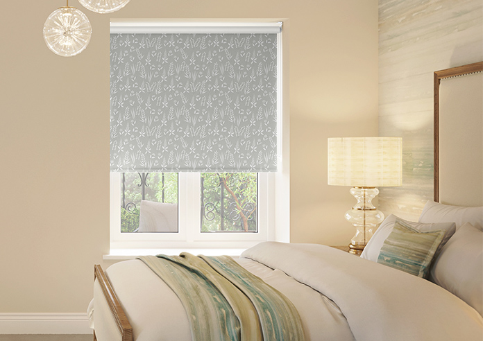 Woodland Phlox, Grey - Twist&Fit Roller Blind - Image 3